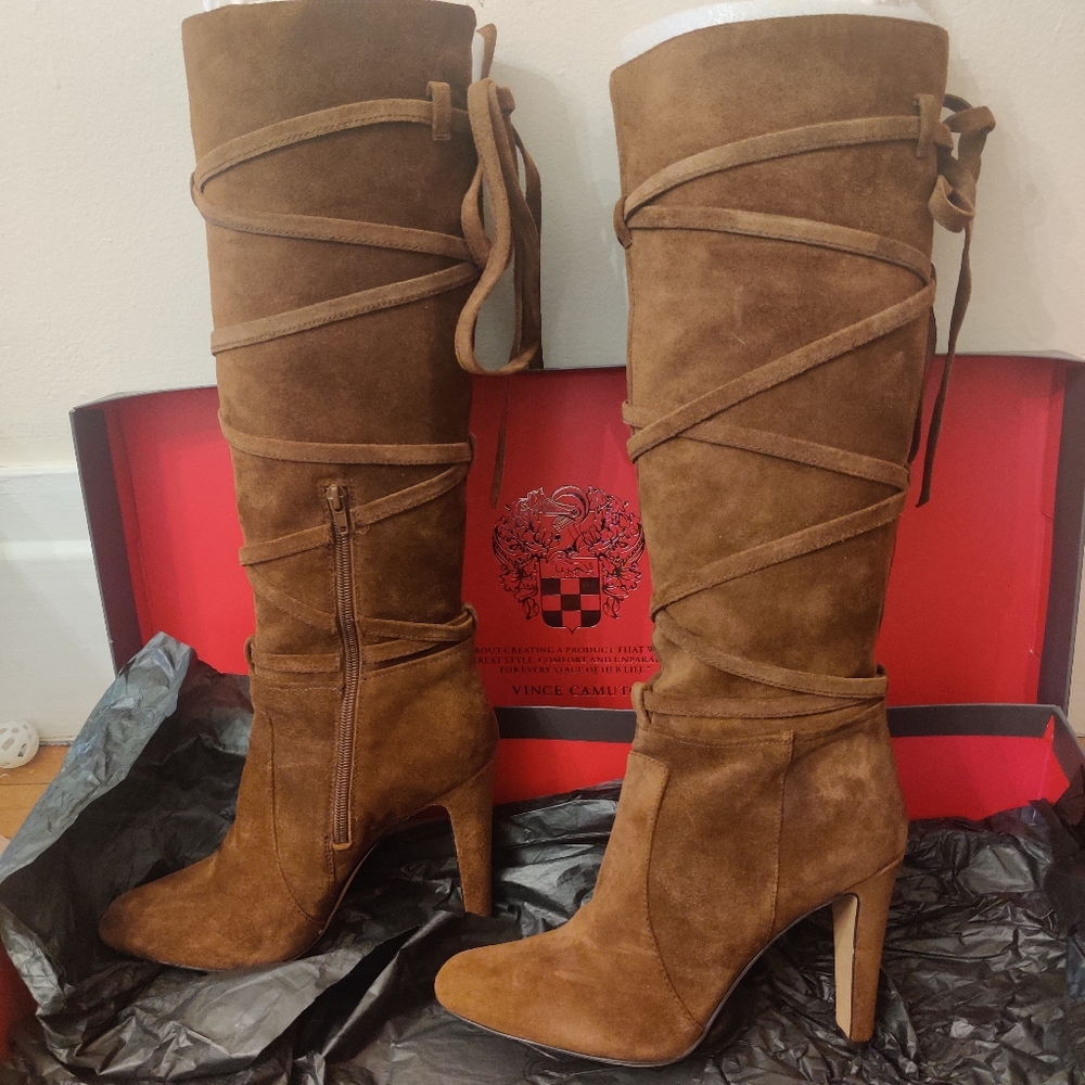 Vince Camuto Show Down Brown Verona Boots Size 11M